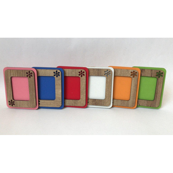 Vesikalık Resim Çerçevesi Ahşap İşlemeli 10 Adet - Resim 2