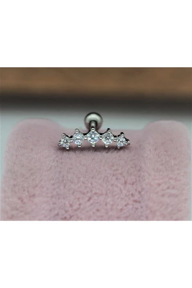Cerrahi Çelik Tragus, Kıkırdak, Helix 8 Mm Piercing (ÇİFT TARAFLI AÇILABİLİR) - 3