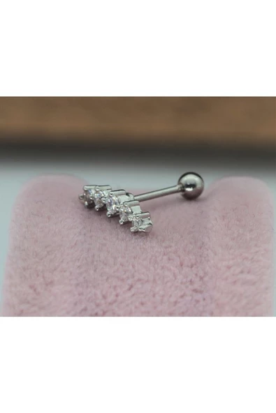 Cerrahi Çelik Tragus, Kıkırdak, Helix 8 Mm Piercing (ÇİFT TARAFLI AÇILABİLİR) - 4