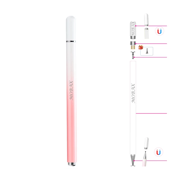 Dokunmatik Tablet Telefon Kalemi +1 Yedek Uç Renk Geçişli Passive Stylus Bilgisayar Kalem - 6