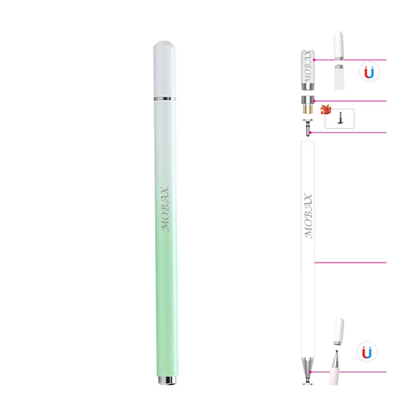 Dokunmatik Tablet Telefon Kalemi +1 Yedek Uç Renk Geçişli Passive Stylus Bilgisayar Kalem - 5