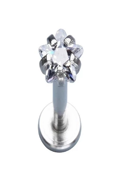 316l Paslanmaz Kararmaz Cerrahi Çelik Zirkon Taşlı 8mm Tragus Helix Kıkırdak Yuvarlak Model Piercing - 10