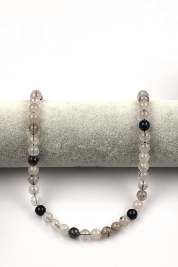 Rutil Kuvars Doğal Taş Dizi 8 mm Küre Kesim - 2