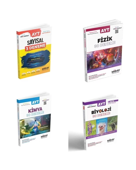 AYT Miray 3'lü Sayısal Fizik Kimya Biyoloji Deneme ürün görseli