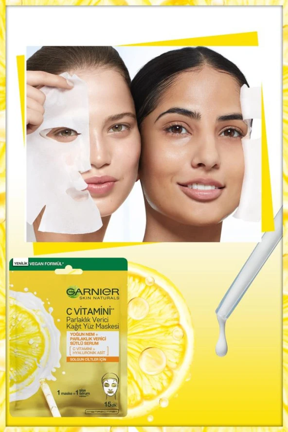 Garnier C Vitamini Parlaklık Verici Kağıt Yüz Maskesi