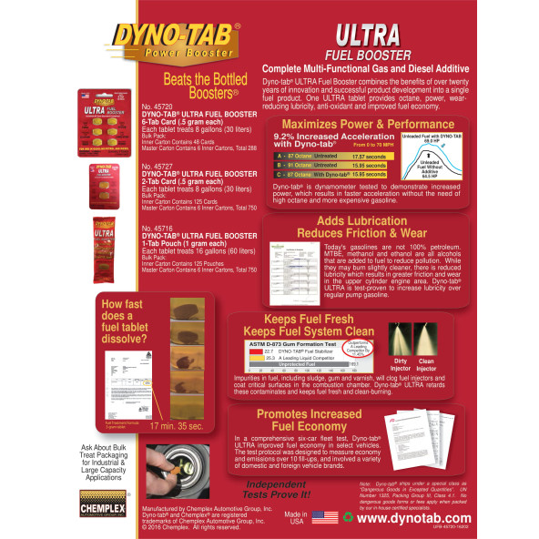 Dyno Tab Ultra Yakıt Performans Arttırıcı ve Sistem temizleyici (Benzin ve Dizel)10'lu Set - 4