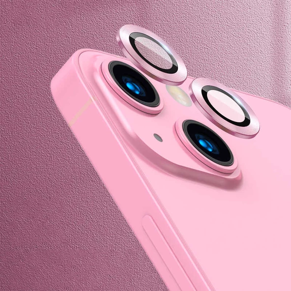 Vendas iPhone 13 Mini Lins Serisi Renkli Çerçeveli Kamera Lens Koruyucu - 5