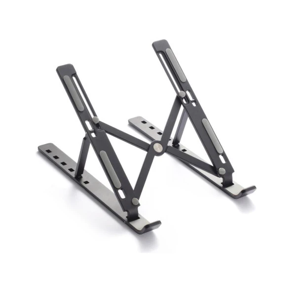 Torima JX-18 Laptop Stand MacBook Notebook Katlanabilir Taşınabilir Metal Standı Siyah - 2