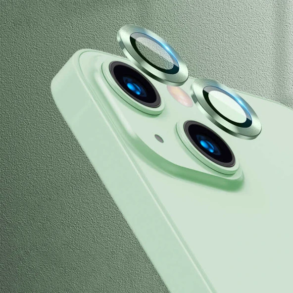 Vendas iPhone 13 Mini Lins Serisi Renkli Çerçeveli Kamera Lens Koruyucu