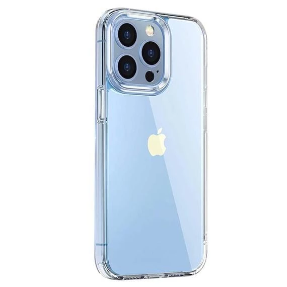 Vendas iPhone 13 Pro Max FF1 Serisi Darbe Lisanslı Parlak Şeffaf Drop Bumper SGS Kılıf + 5D Cam Ekran Koruyucu