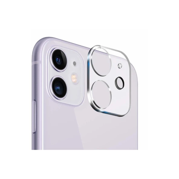 Vendas iPhone 11 Tam Uyumlu Şeffaf Cam Kamera Lens Koruyucu 2 Adet