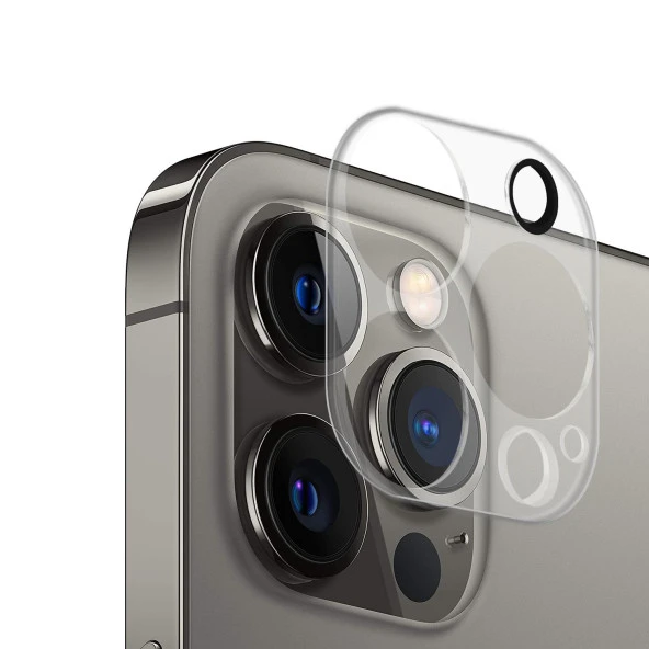 Vendas iPhone 13 Pro Davin Serisi Tam Uyumlu Şeffaf Cam Kamera Lens Koruyucu 2 Adet