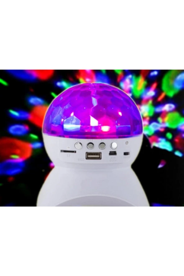 L740 Led Işıklı Disko Topu Şarjlı Bluetooth Hoparlör Tavan Işık Yansıtma