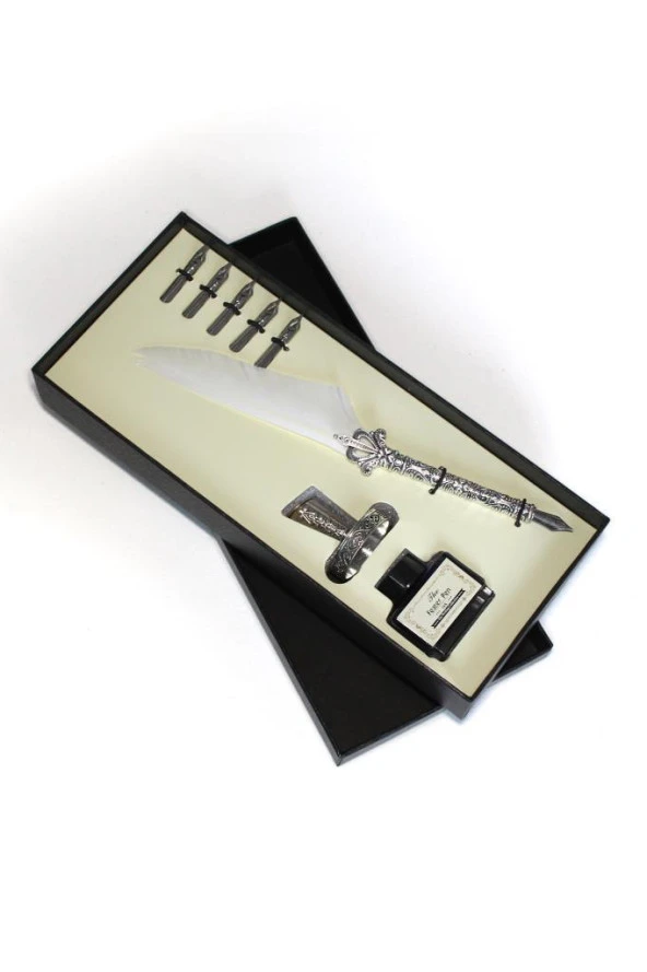 Tüy Divit Antik Kaligrafi Kalem Mürekkep Seti ve 5 Farklı Uç RM2101