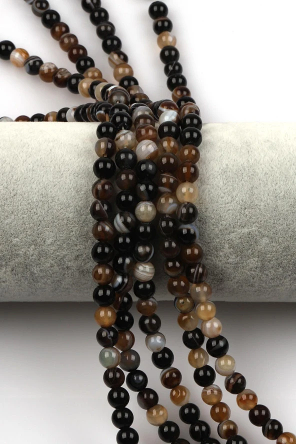 Madagaskar Akik Doğal Taş Dizi 6 mm Küre Kesim ürün görseli