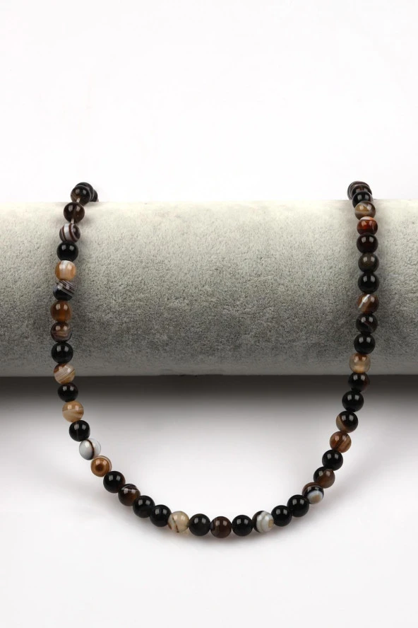 Madagaskar Akik Doğal Taş Dizi 6 mm Küre Kesim - Resim 2