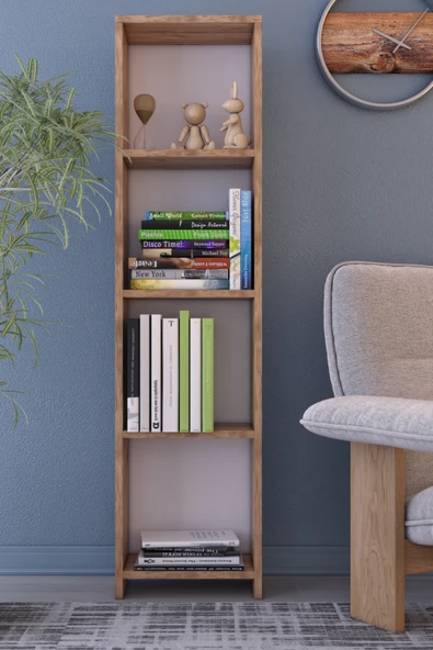 ABETE 4 Raflı Kitaplık - Oyuncak Dolabı / Atlantik Çam - 3