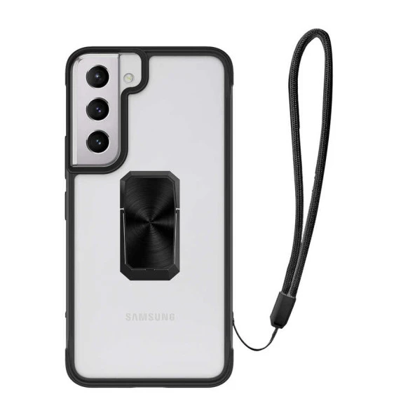 Vendas Samsung S22 Plus Taks Serisi Standlı El Askılı Ters Kontrast Silikon Kılıf