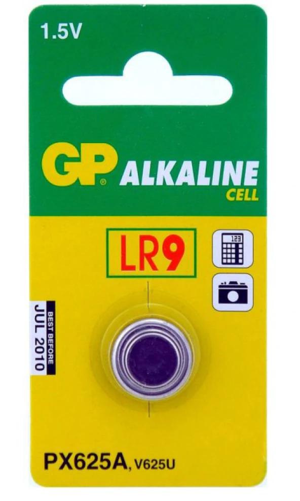 GP GPPX625A-2C1 ALKALİN TEKLİ BLİSTER LR9