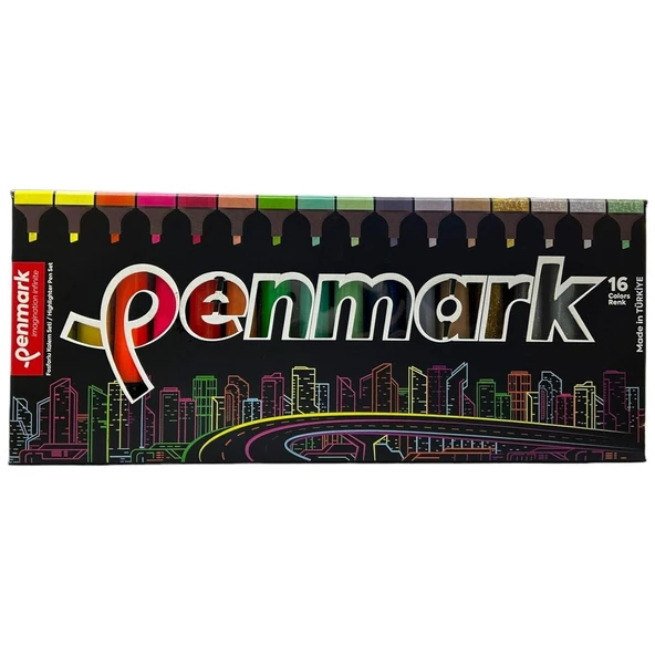 Penmark Fosforlu Kalem 16'Lı Süper Kutu