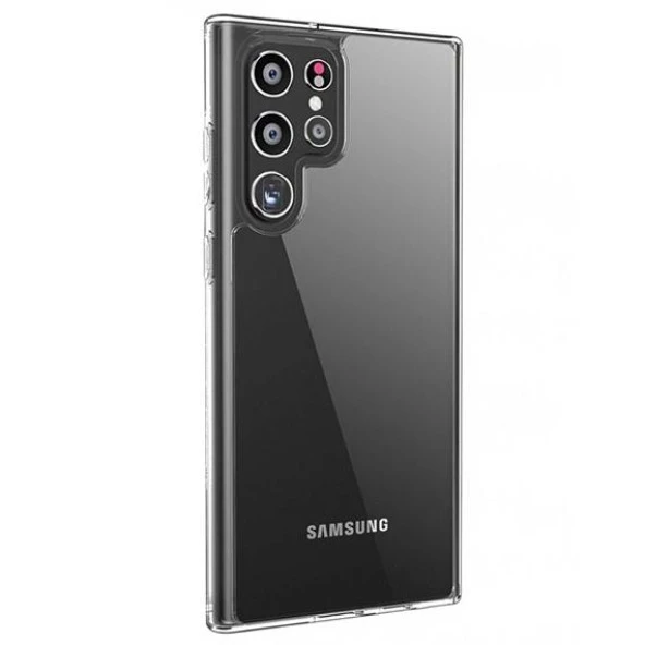 Vendas Samsung S22 Ultra Fora Serisi Kamera Korumalı Şeffaf Silikon Kılıf