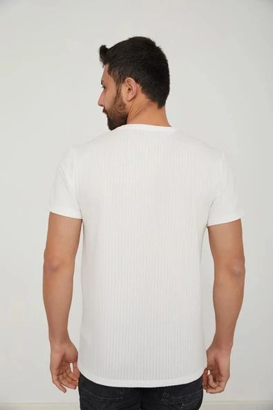 CAZADOR BİSİKLET YAKA ERKEK TSHİRT EKRU - Resim 4