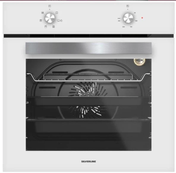 Silverline 3481 Flam - CS5349W01 - BO65E1W01 Beyaz Cam Ankastre Set - Resim 4