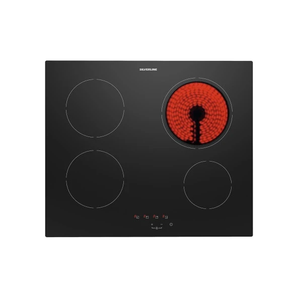 Silverline 3481 Flam - VC8210B01 - BO6501B01 Siyah Cam Ankastre Set - Resim 3