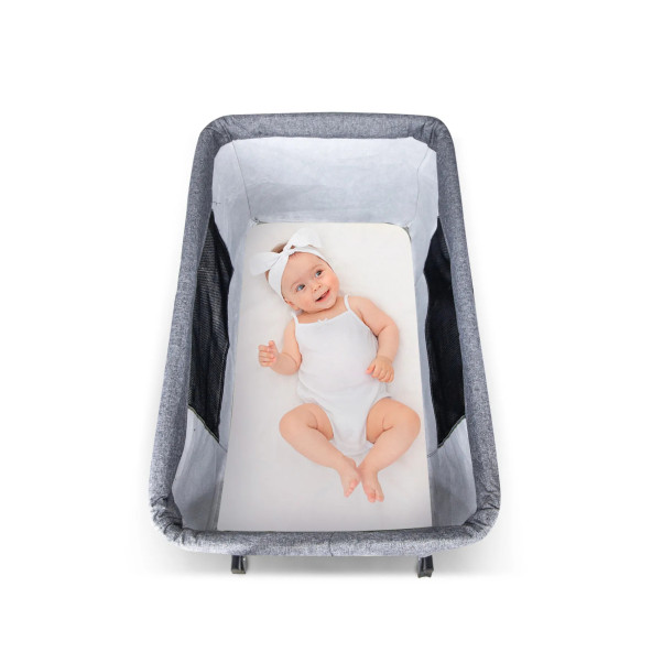 Rubi Portatif Sallanır Anne Yanı Fileli Keten Kumaş Beşik - 6