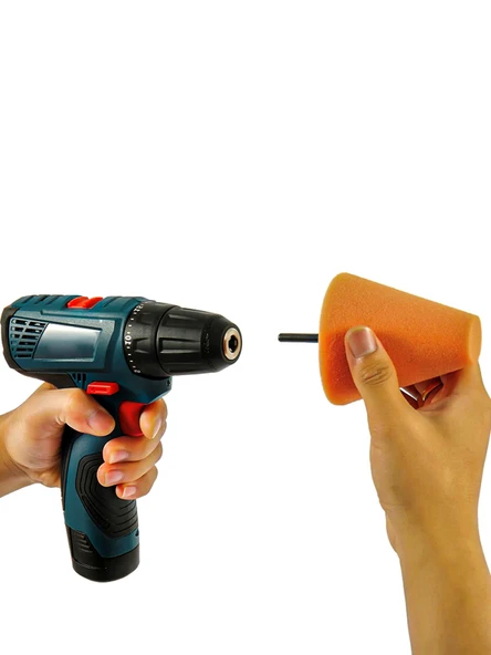 Germany Style Pasta Cila Oto Jant Matkap Ucu Parlatma Polisaj Süngeri Aparatı Temizlik Seti - 2