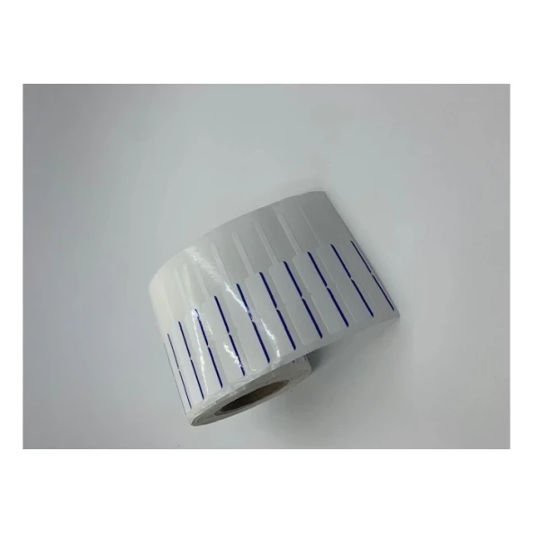 KUYUMCU ETİKETİ RENKLİ ÇİZGİLİ (İTHAL)10 X 72 1250 ADET MAVİ