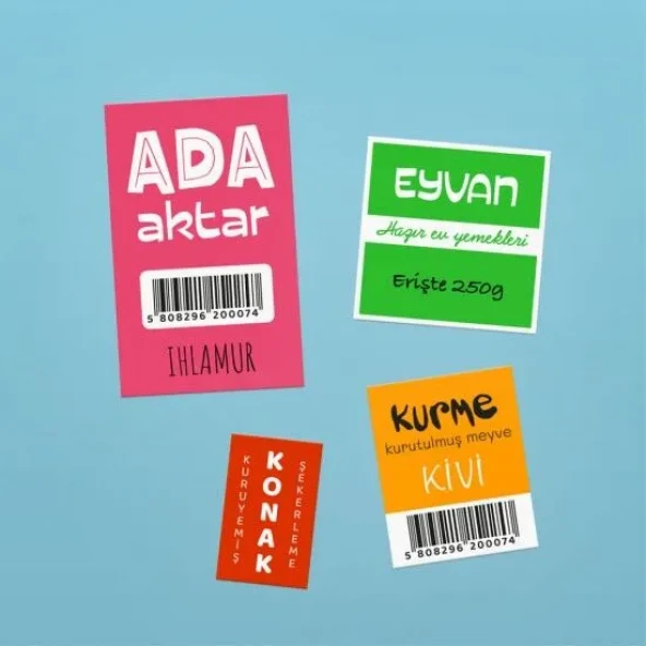 SELEFONLU KUŞE DÜZ ETİKET 8x10 cm