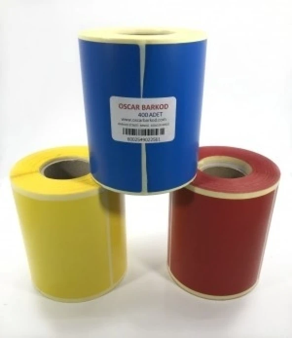 RENKLİ KUŞE ETİKET 100X100 400 ADET