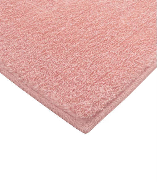 Dekoratif Puffy Peluş Yumuşak Yıkanabilir Kaymaz Taban Kesme Halı Yolluk Pembe - 4