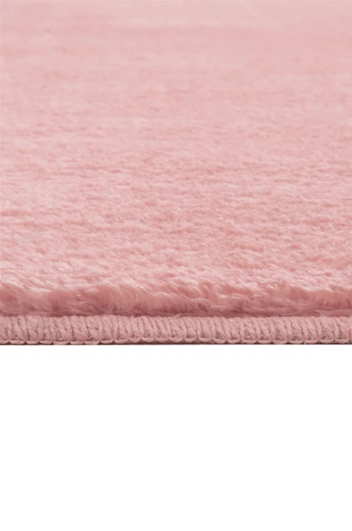 Dekoratif Puffy Peluş Yumuşak Yıkanabilir Kaymaz Taban Kesme Halı Yolluk Pembe - 5