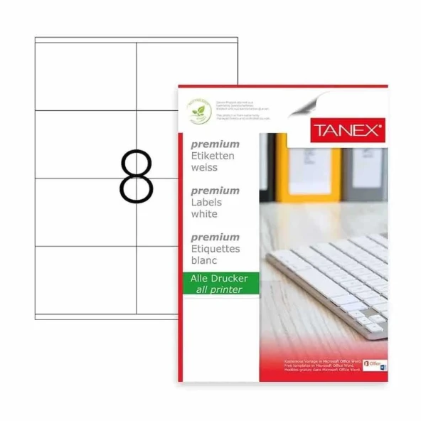 Tanex Laser Etiket Kod Tw 2408 105mm x 72mm - Resim 4