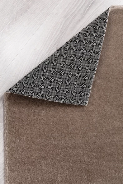 Dekoratif Puffy Peluş Yumuşak Yıkanabilir Kaymaz Taban Kesme Halı Yolluk Vizon - 5