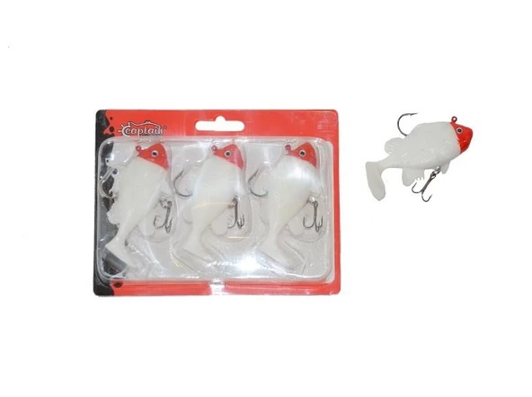 Captain 3563 Orient Soft 9cm Levrek Silikonu 3'lü Set Suni Balık - 4