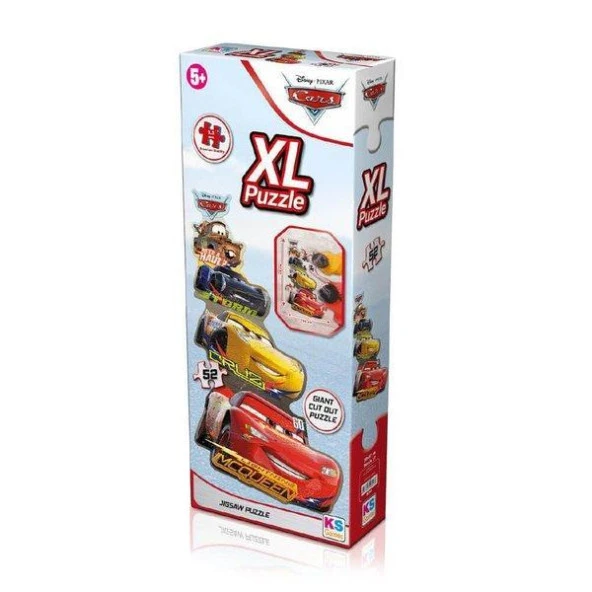 KS Puzzle 52 Parça Cars XL Çerçevesiz Puzzle
