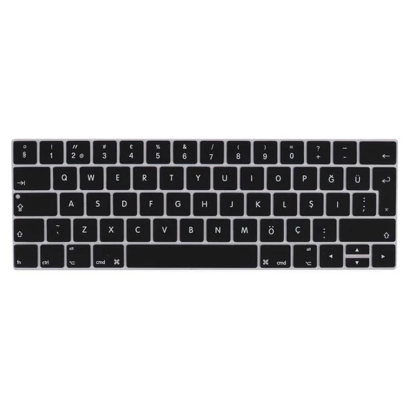 Vendas Apple Macbook 13' Pro Touch Bar A1706 Uyumlu Klavye Koruyucu Silikon Ped