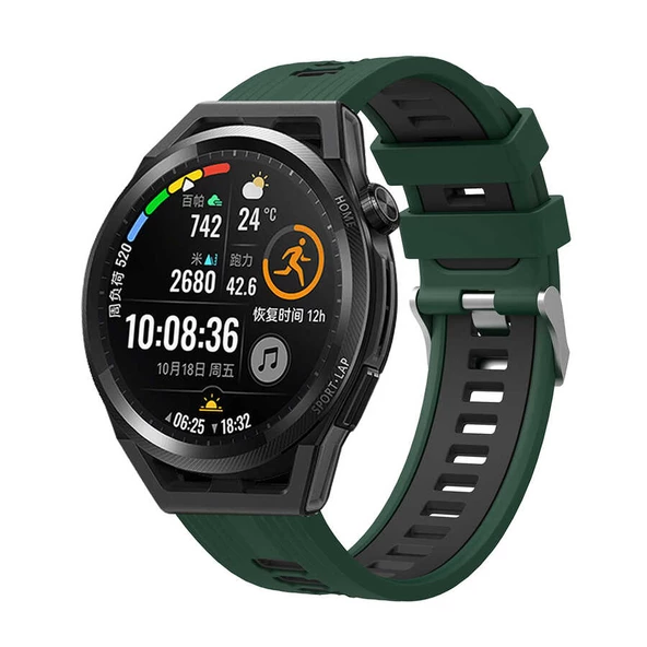 Samsung Gear S2 Sport Dizayn Kademe Ayarlı Silikon Kordon - 5