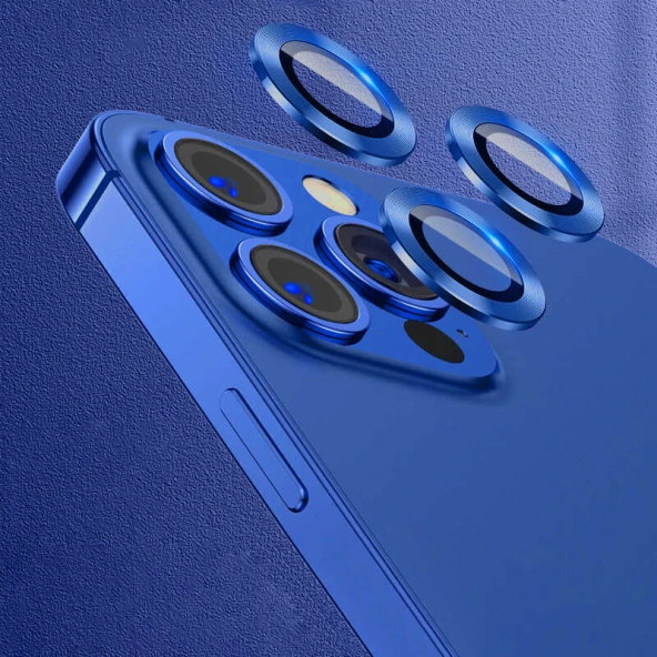 Vendas iPhone 12 Pro Lins Serisi Renkli Çerçeveli Kamera Lens Koruyucu