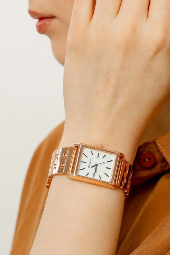 Maria Beyaz Kadran Rose Kordon Kadın Kol Saat - 3