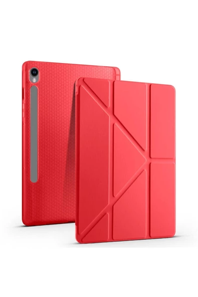 Galaxy Tab S9 Fe Plus 12,4 inç Uyumlu Fuchsia Kalem Bölmeli Stand Özellikli Akıllı Tablet Kılıfı - 11