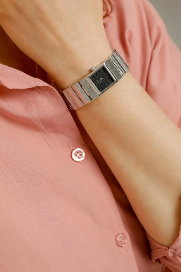 Noi Siyah Kadran Gümüş Kordon Kadın Kol Saat - 3