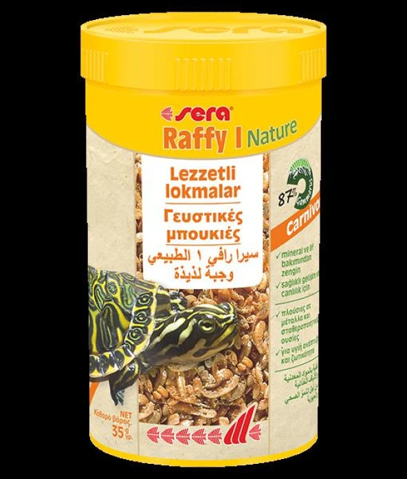 Sera Raffy I Nature (Gammarus, Kurutulmuş Karides) Kaplumbağa Yemi 250ml (36gr)