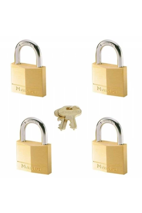 Master Lock 150 EURD 50 mm Pirinç Asma Kilit 150 Masif Pirinç Asma Kilit-4 Adet