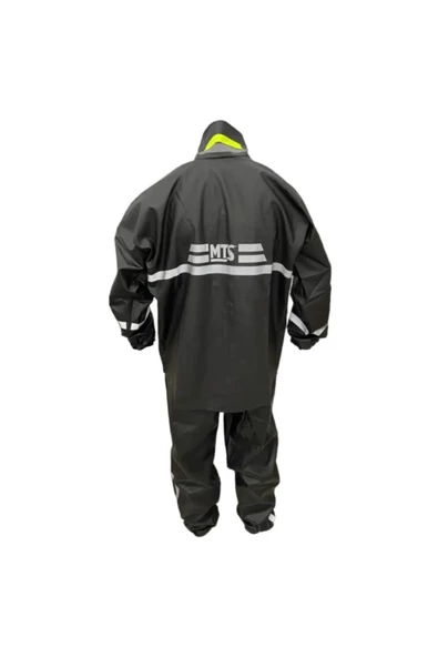 Mts Motosiklet Yağmurluk Pvc Dikişsiz Alt-Üst Takım Siyah-Fluo - 3