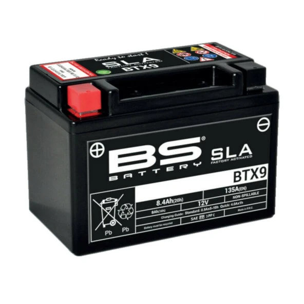 Bs Btx9 Sla 2010-2014 Peugeot LXR 200i Uyumlu Akü Jel Akü