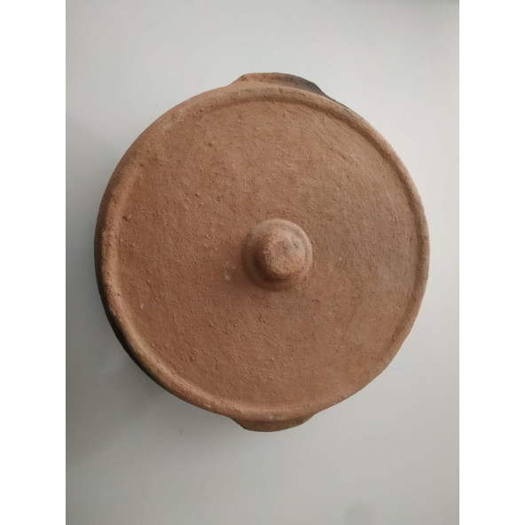 30 cm kapaklı tava özel retim toprak güveç (çömlek) - 3